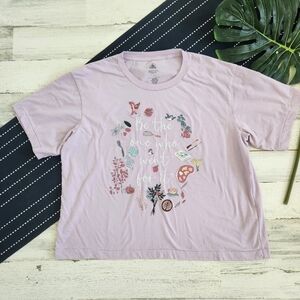 Disney Parks Princess Icons Graghic Short Sleeve T-Shirt Purple Size XL